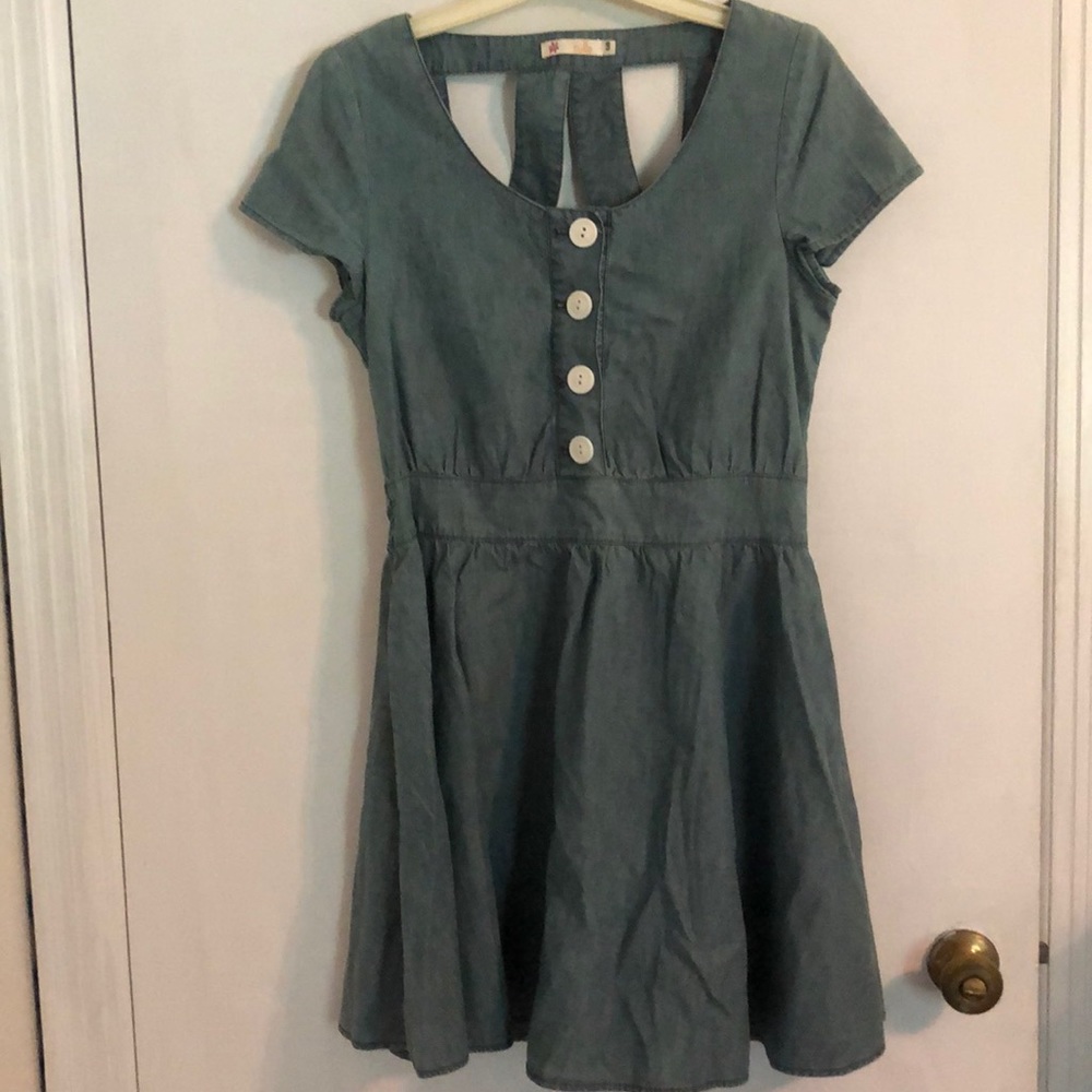 Tulle Jean dress with back cutouts
